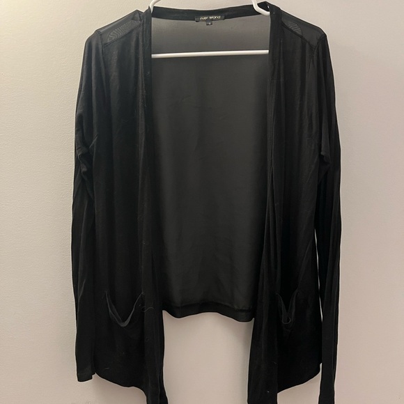 Sheer back black cardigan - Picture 5 of 5
